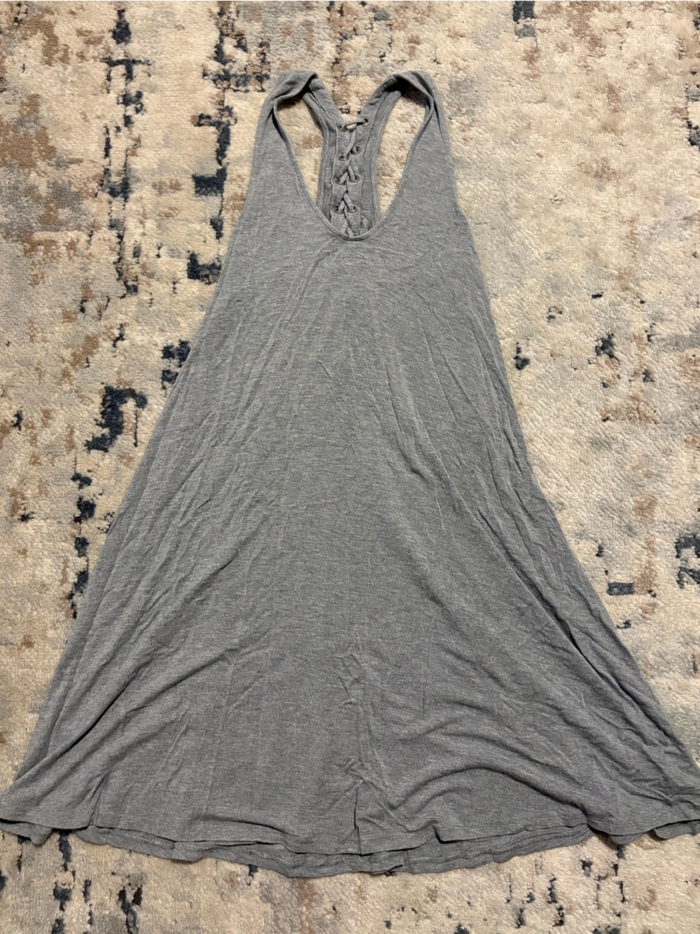 American Eagle Outfitters Gray Racerback Swing Dress